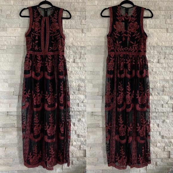 Embroidered Lace Maxi, Lined Front, Safety Shorts - Picture 7 of 7